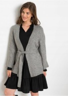 Tanio !_NOWY popielaty KLASYCZNY miękki kardigan BODYFLIRT_WYGODNY akryl 46