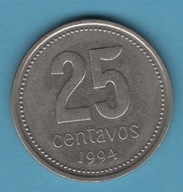 (1AR75) Argentyna 25 centavo, 1994