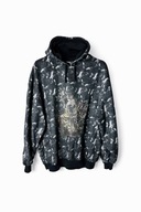 Czarna bluza hoodie z motylem Reclaimed Vintage, oversize L, nadruk retro