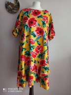 PAPAYA SUKIENKA W KWIATY falbany 40/42