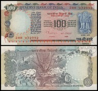 BNA - INDIE 100 Rupii 1979 2HH # litera A # Rangarajan # P86g # VF/XF