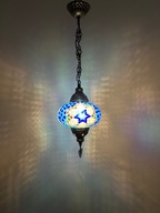 pojedyncza turecka lampa wisząca z mozaiki