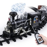 KOLEJKA ELEKTRYCZNA POCIĄG DUŻY ZDALNIE STEROWANY PAROWY + PILOT LOKOMOTYWA