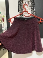 5 Spódnica imprezowa Cubus fiolet metaliczny świetlisty połysk 128 cm 8 lat