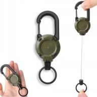 RETRAKTOR karabińczyk linka stalowa HEAVY DUTY na klucze karte ZIELONY