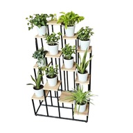 Kwietnik Stojący Loft XXL 12 Donic | 120 cm | czarny - biały