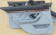 TAPICERKA BOCZEK DRZWI LEWA TYLNY LEWY TYL SZARA SKÓRA - BMW E39