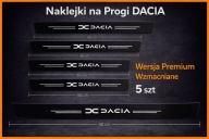 5 SZT - Naklejki ochronne na progi drzwi LOGO DACIA Duster Sandero Spring