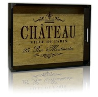 duża TACA drewniana CHATEAU Ville de Paris 40x30