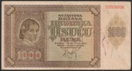 Chorwacja 1000 kuna 1941 - U