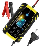 URAQT Prostownik Mikroprocesorowy 12V/24V 8A/4A Wyświetlacz LCD
