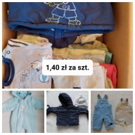 Paczka paka ubranek niemowlęcych chłopięcych roz. 56-62