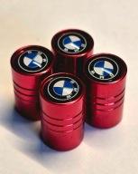Nakrętki kapturki na wentyle BMW czerwone (4szt.)