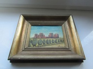 TANNENBERG POMNIK MAUZOLEUM, OLSZTYNEK. OBRAZ OLEJ 1951 ROK.