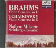 Brahms & Tchaikovsky Violin Concertos in D Nathan Milstein EX USA CD Irl