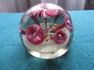 DUŻY SZKLANY PRZYCISK PRZEDWOJENNY CZECHOSŁOWACJA UNIKAT AŻ 7 TRĄBEK