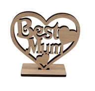 Drewniane Serce prezenty na dzień ojca, dzień matki (naj. Mama)