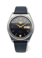 STALOWY MĘSKI ZEGAREK SEIKO 5 AUTOMATIC LATA 80-TE - IDEAŁ