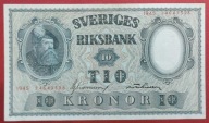 SZWECJA 10 KORON 1945 !!! UNC !!!
