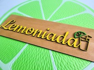 Tabliczka do sesji LEMONIADA Rekwizyt do zdjęć 30x10 Gadżet fotograficzny