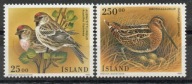 ISLANDIA ptaki Mi 833-4**