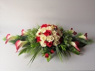 Stroiki Na Nagrobki – Kula Różana Kalie Czerwień Płożące