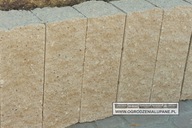 Palisada łupana, cegła, obrzeże 77x11x10 Bia./Żół.