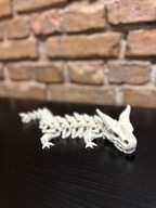 Smok 3D Ruchomy | Średni Elastyczny Smok z Kości Słoniowej