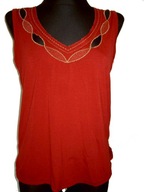 DUŻA bluzka koszulka BEZ RĘKAWÓW BAWEŁNA r. M