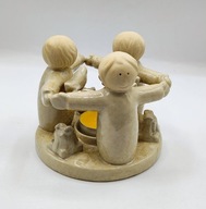 Aniołki w kręgu tworzą ognisko - świecznik - ceramika !