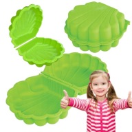 PIASKOWNICA PLASTIKOWA ZAMYKANA POKRYWA DLA DZIECI ZIELONY BASEN NA BALKON