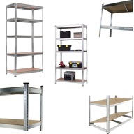 REGAŁ MAGAZYNOWY METALOWY 150X75X30 WARSZTATOWY 5 PÓŁEK DO PIWNICY 875 KG