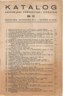 KATALOG ANTYKWARNI POWSZECHNEJ (JONASZA) -nr 15 -1937 rok poz.1-1262