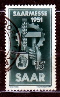 NIEMCY ( SAAR ) - znaczek kasowany z 1951 roku. X 1337