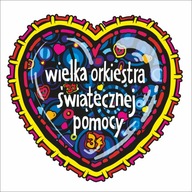 Naklejka | serduszko 34. Finału WOŚP duże 20 cm