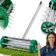 AERATOR WERTYKULATOR RĘCZNY DO TRAWNIKA NAPOWIETRZACZ TRAWY NA KÓŁKACH