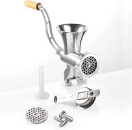 RĘCZNA MASZYNKA DO MIĘSA WARZYW ZESTAW TRWAŁE ALUMINIUM