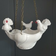 Wisząca osłonka na doniczkę z z gołębiami 24 cm