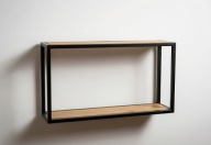 Nowoczesna półka wisząca LOFTOWA | Jasny Dąb i Metal