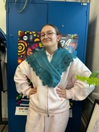 Chusta stworzona na szydełku