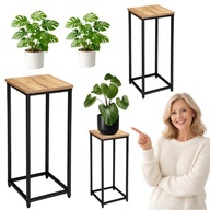 KWIETNIK STOJĄCY PODŁOGOWY METAL STOJAK NA KWIATY DONICZKI PÓŁKA LOFT 63 CM