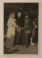 ŻOŁNIERZ, KSIĄDZ, PANI MŁODA - ŚLUB - CIEKAWE ZDJĘCIE, FOTOGRAFIA - STARE