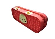 Piórnik silikonowy sensoryczny saszetka Pop-It czerwony - Kayet - DK