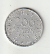 Niemcy -Weimar 200 marek 1923 A stan !