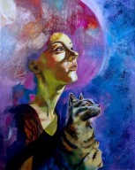 ANNA KOTARSKA-ZANIM SIĘ STANIE-BARDZO DUŻY OBRAZ AKRYLOWY 80X100 CM