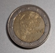 Francja 2 euro 2008r. Francuska prezydencja w Radzie Unii Europejskiej