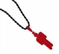 Naszyjnik wisiorek chain Billie Eilish bad guy czerwony prezent