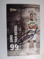 Karta klubowa Lechia Gdańsk autograf Gino Van Kessel sezon 2016/17