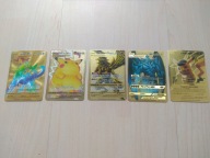 5x karty pokemon metalowe metal