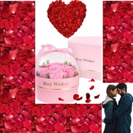 2 X FLOWERBOX RÓŻE MYDLANE KWIATY MYDLANE W BOXIE PREZENT NA WALENTYNKI